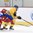 ZLIN, CZECH REPUBLIC - JANUARY 10: Sweden's Sofie Lundin #17 gets around Russia's Yelena Mezentseva #14 during preliminary round action at the 2017 IIHF Ice Hockey U18 Women's World Championship. (Photo by Andrea Cardin/HHOF-IIHF Images)
